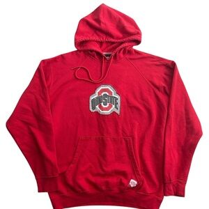 Vintage‎ Ohio State Buckeyes Red Hoodie Sweatshirt Men’s L NCAA Athletic Logo